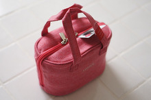 예쁜 핑크 가방에 들어있는 아스벨 luntus 핑크 보온도시락