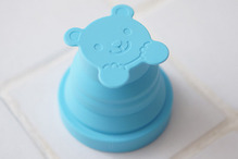접어서 수납할 수 있는 마나 동물 실리콘컵/양치컵/휴대용컵-곰